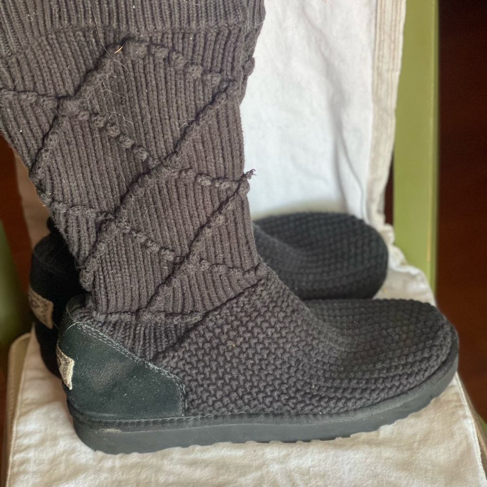 UGG argyle knit boot
